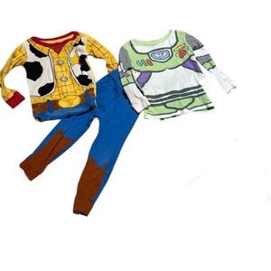 Disney Pixar Toy Story Woody and Buzz Lightyear Pajamas Set MISSING PANTS